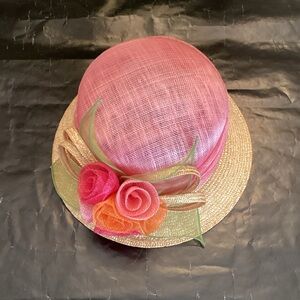 Elegant Pink and Gold Women's Hat